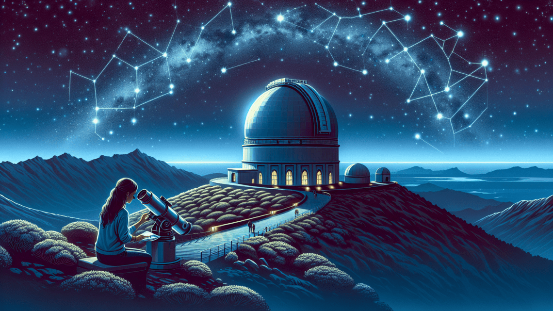 Beobachtung der Sternenkonstellationen im Observatorio del Roque de los Muchachos