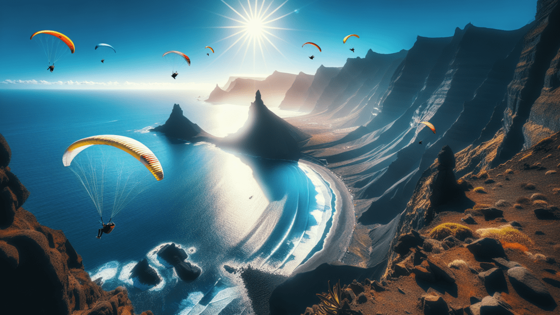 Gleitschirmfliegen über die Küsten von El Hierro