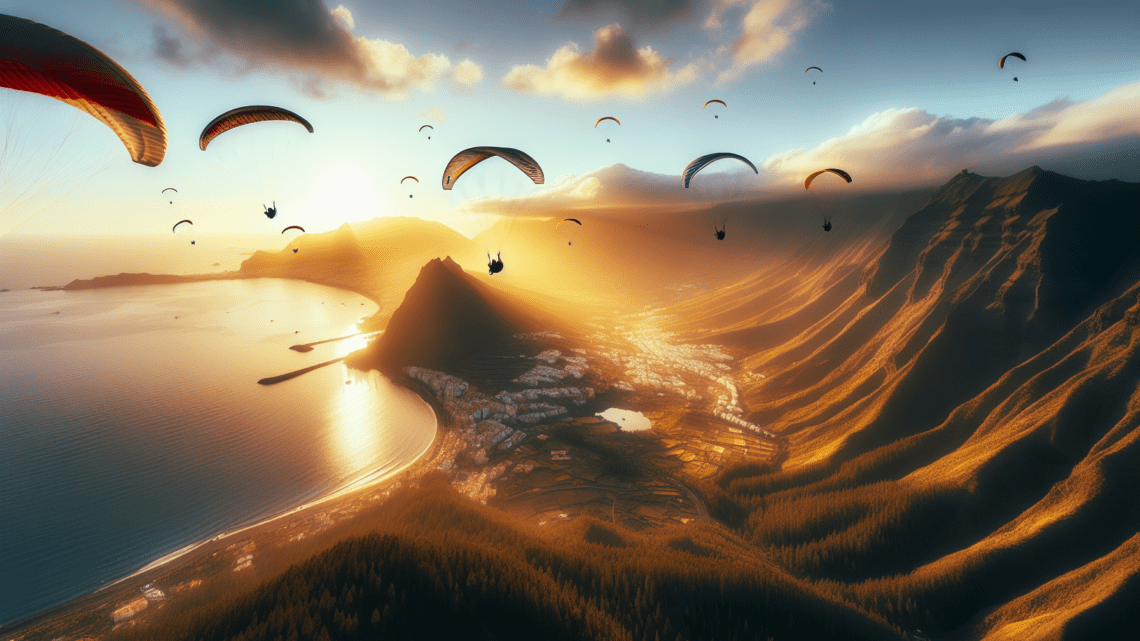 Gleitschirmfliegen über Teneriffa