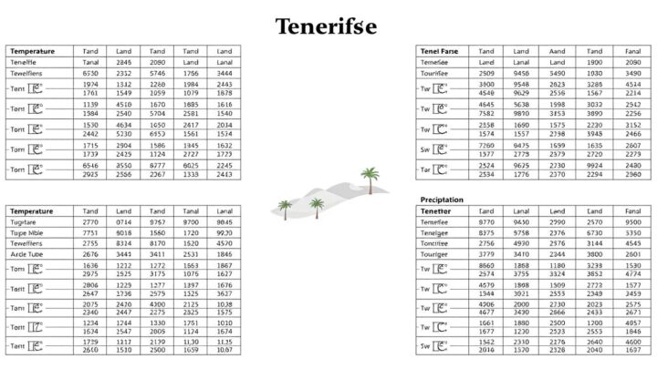 Klimatabelle Teneriffa – Alle Wetterdaten im Überblick